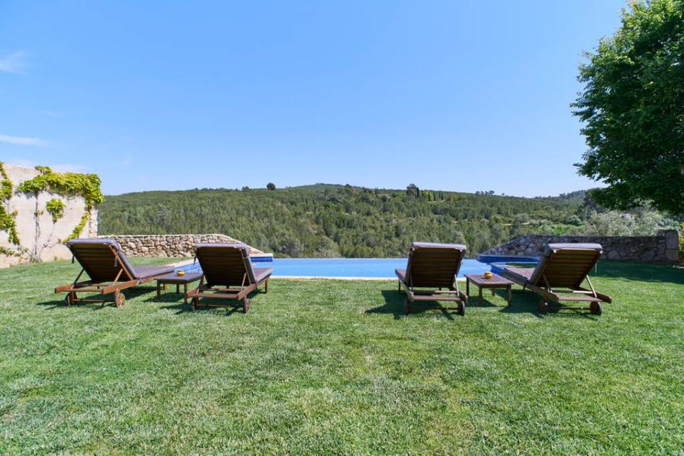 pool area at Masia Viladellops